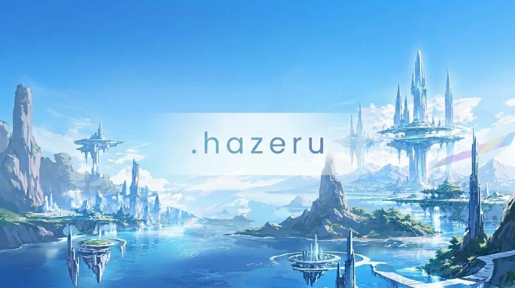 .hazeru：空に浮かぶ白い都市と青い海